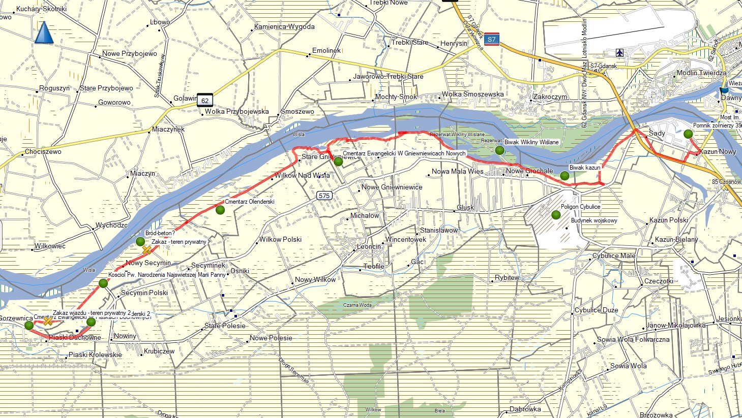 trasa nad wisla olenderskim szlakiem